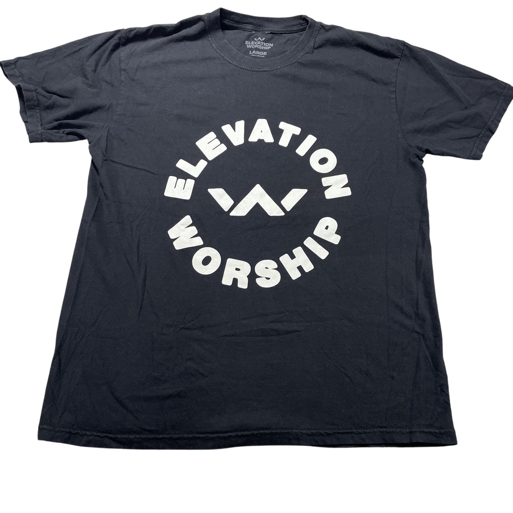 Elevation Worship Shirt Mens Large Black Elevation Nights 2023 Tour Concert Tee